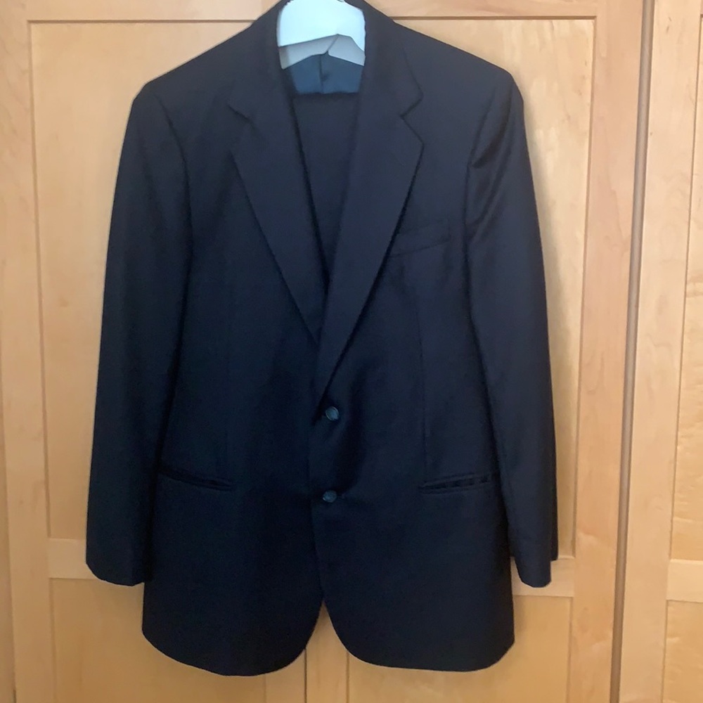 SUIT:   WINTHROP & WALES wool